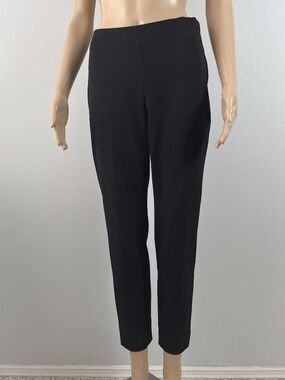 H&M Black dress pants, ankle length, elastic waist, womens size 6